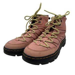 Dr Martens Buwick Boots Womens Size 9 Pink Combat Extra Tough Airwair Lace Up